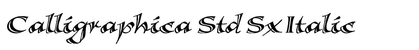 Calligraphica Std Sx Italic